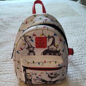 Loungefly White and Red Nightmare Before Christmas Backpack